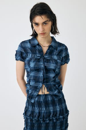 SHIRRING RIBBON シャツ