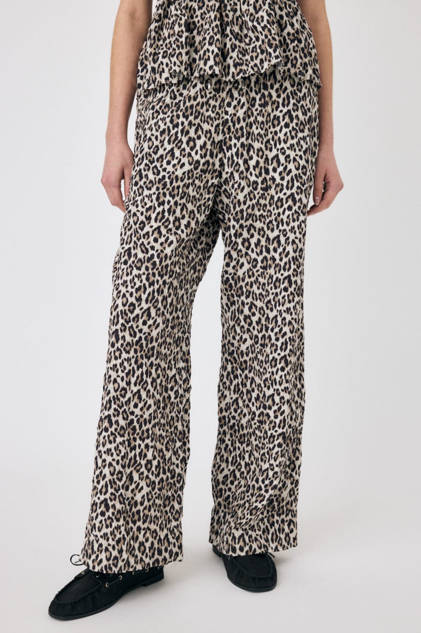 CRINKLED SATIN パンツ 柄BRN 1