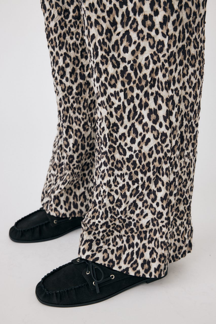 CRINKLED SATIN パンツ 柄BRN 1