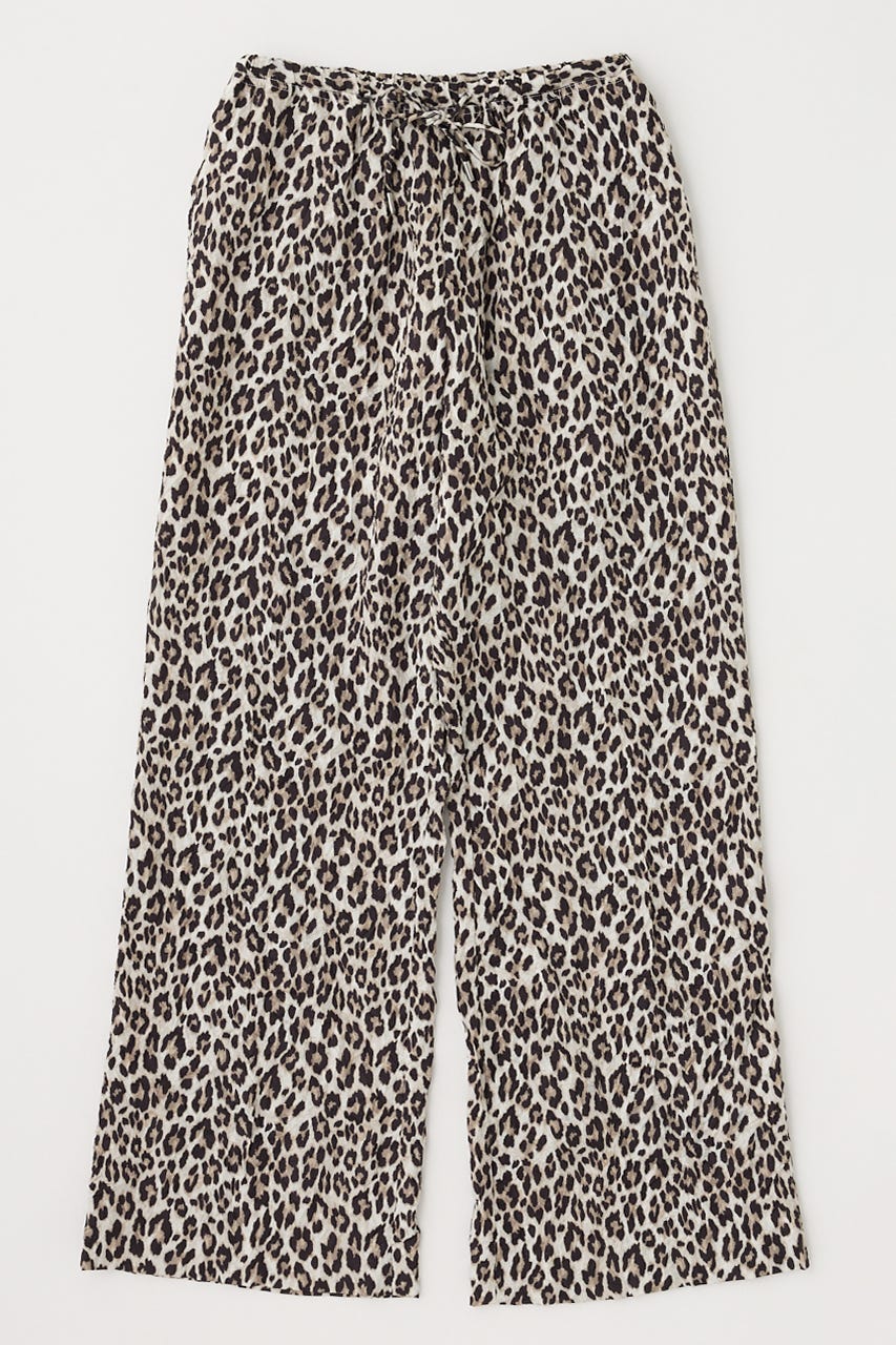 CRINKLED SATIN パンツ 柄BRN 1