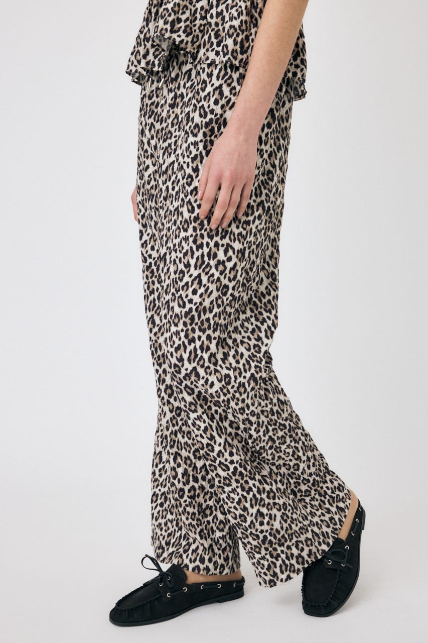 CRINKLED SATIN パンツ 柄BRN 1