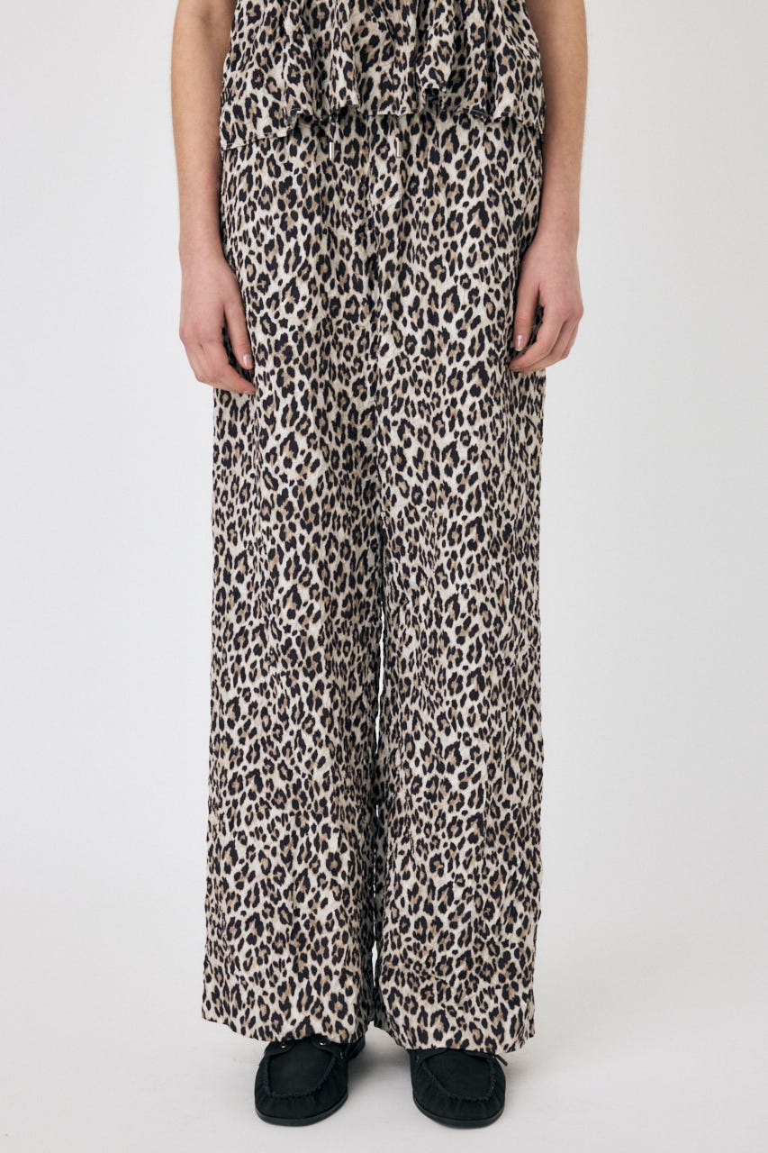 CRINKLED SATIN パンツ 柄BRN 1