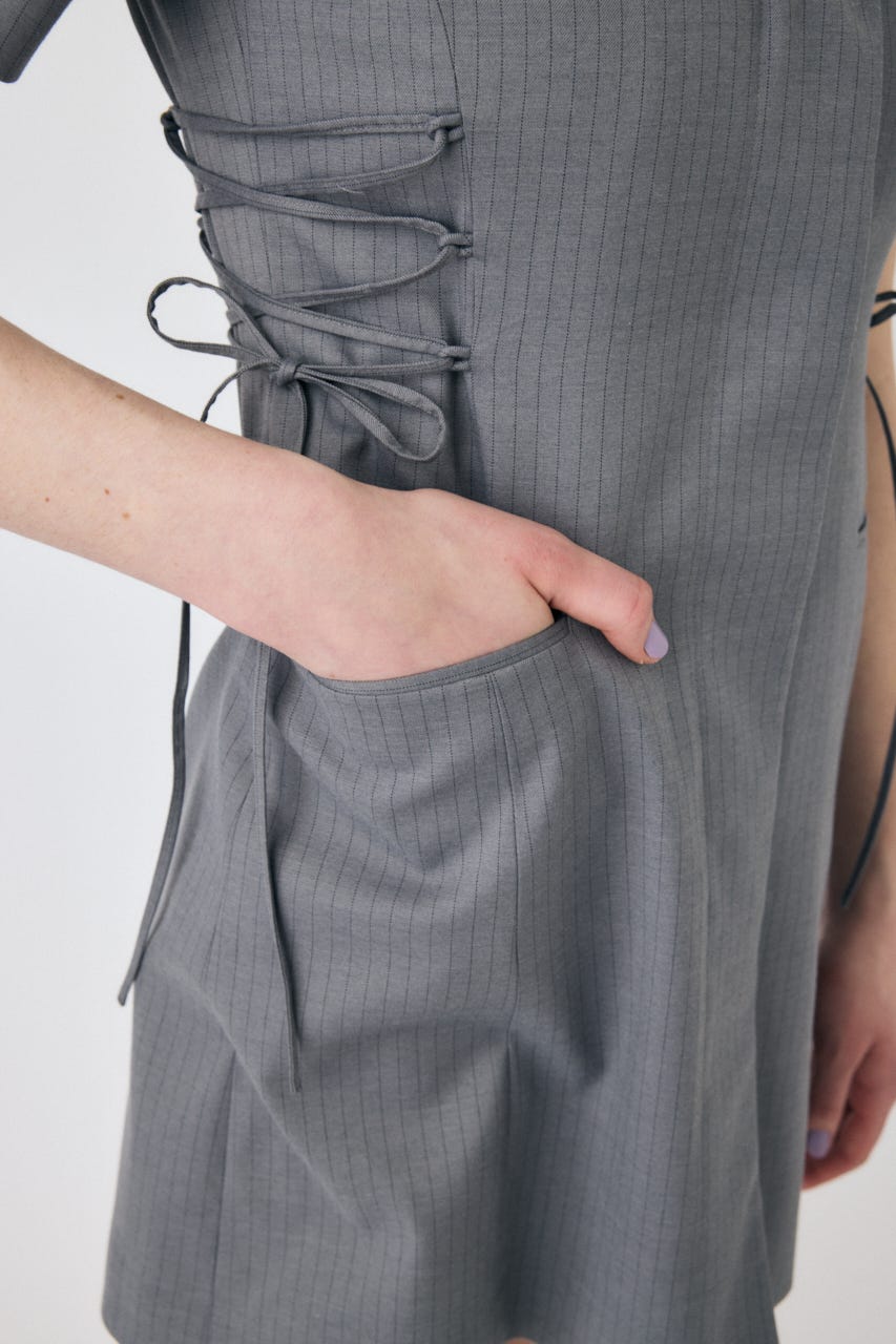 LACE UP TAILORED ドレス 柄GRY 1
