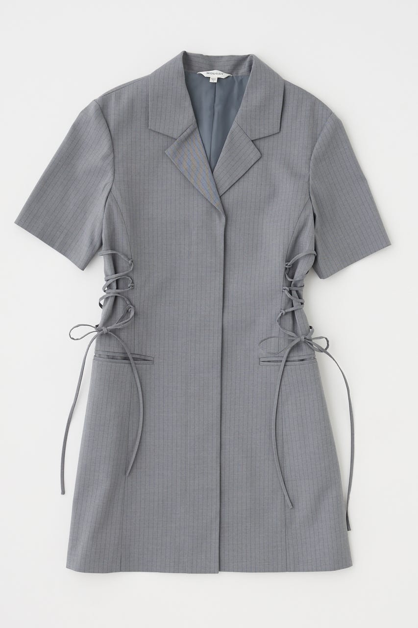 LACE UP TAILORED ドレス 柄GRY 1