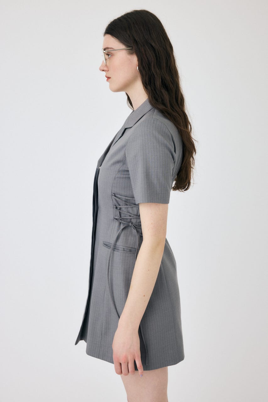 LACE UP TAILORED ドレス 柄GRY 1