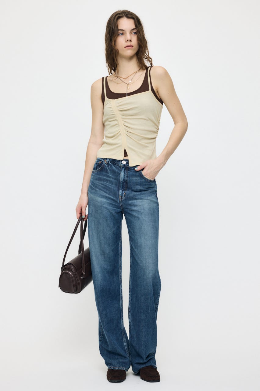 【WEB限定】DOUBLE LAYERED SHEER タンク ECRU FREE