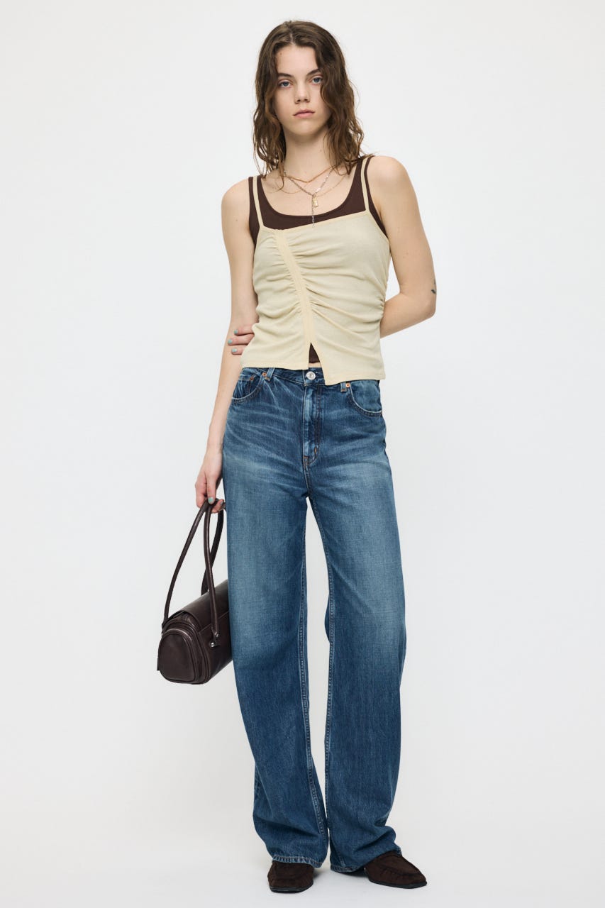 【WEB限定】DOUBLE LAYERED SHEER タンク ECRU FREE