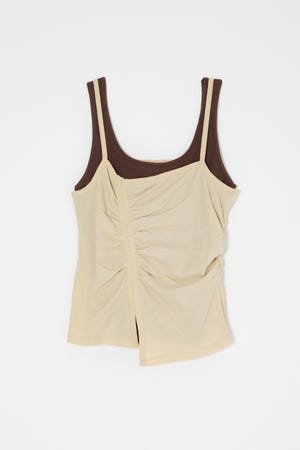 DOUBLE LAYERED SHEER タンク