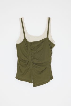 DOUBLE LAYERED SHEER タンク