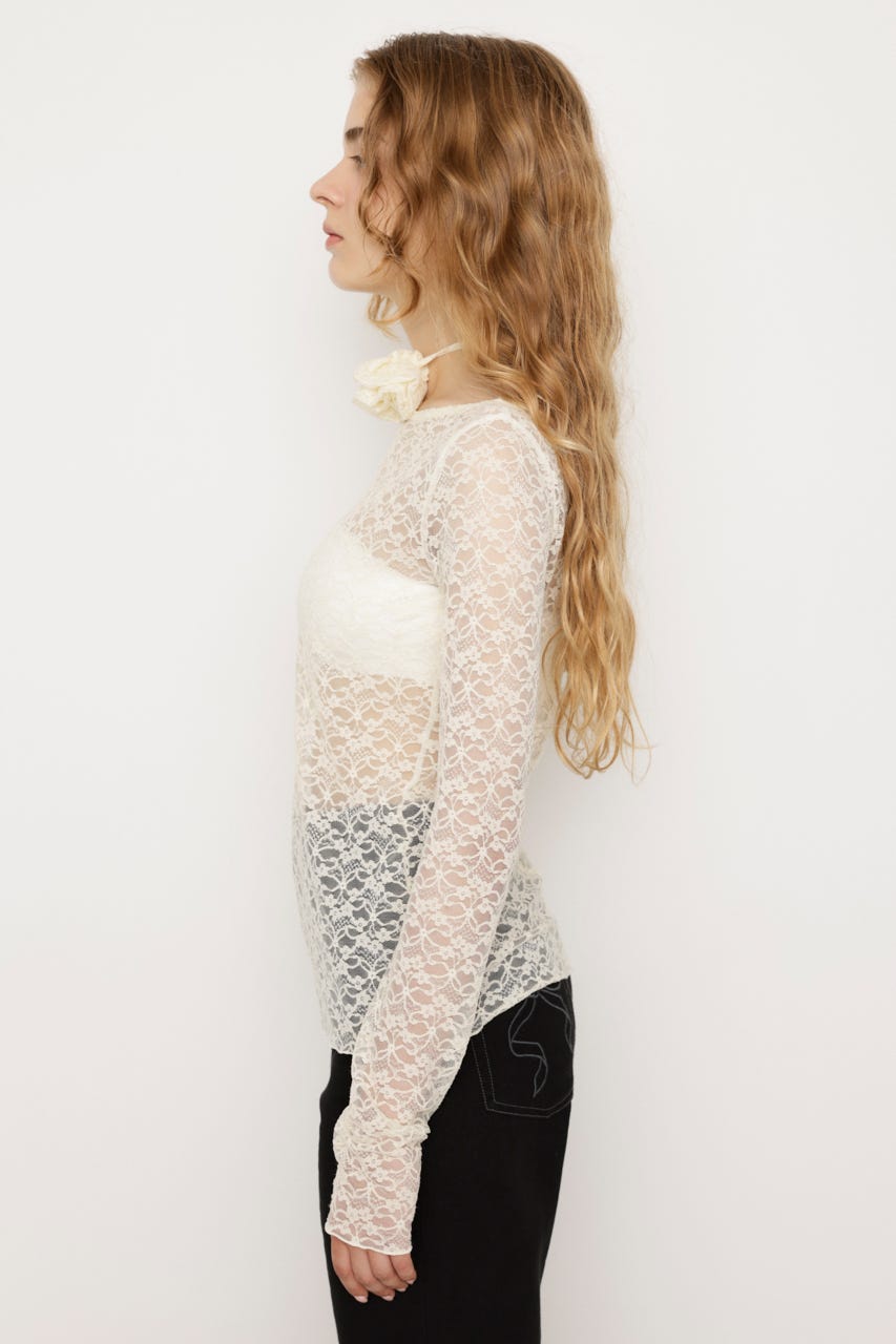 SLY | MICHIXSLY FLOWER LACE トップス (Tシャツ・カットソー