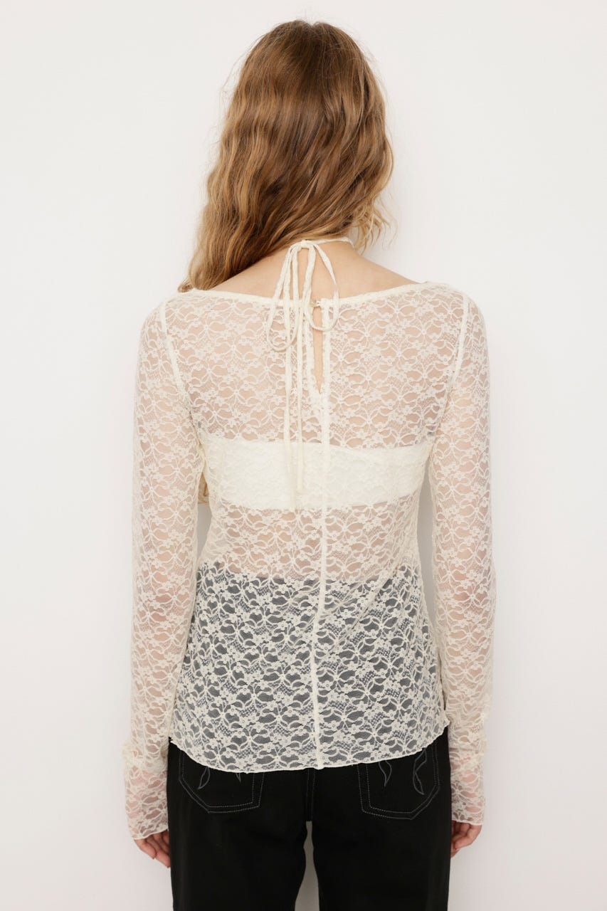 LGB WILD FLOWERS 長袖Tシャツ サイズ0 刺繍×プリント長袖クルーネックTシャツ （Tシャツ