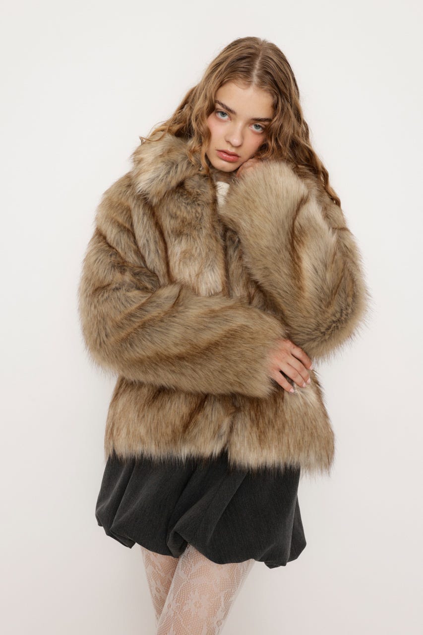 小動物の毛のように滑らかな手触りのコート SLY | MICHIXSLY FUR ジャケット (ジャケット ) |SHEL'TTER WEBSTORE