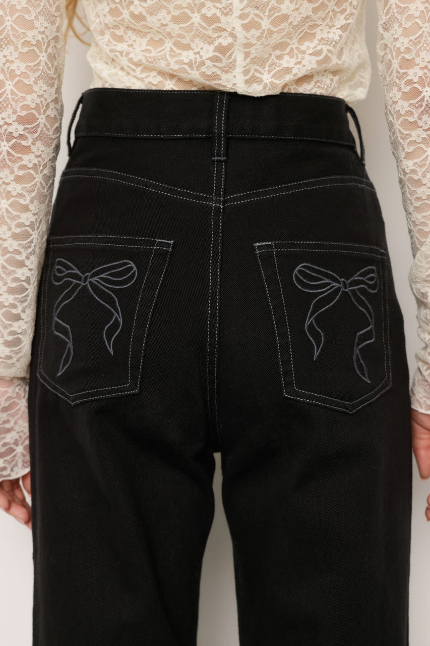 sly MICHIXSLY H／W STRAIGHT パンツ　0サイズ ブラック SLY | MICHIXSLY H／W STRAIGHT パンツ (ストレート ) |SHEL