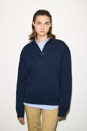 【1BUY5％OFF CAMPAIGN】【THROW】OVER SW POLO トップス