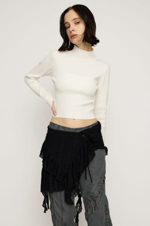 【1BUY5％OFF CAMPAIGN】WRAP LACE SKIRT ベルト