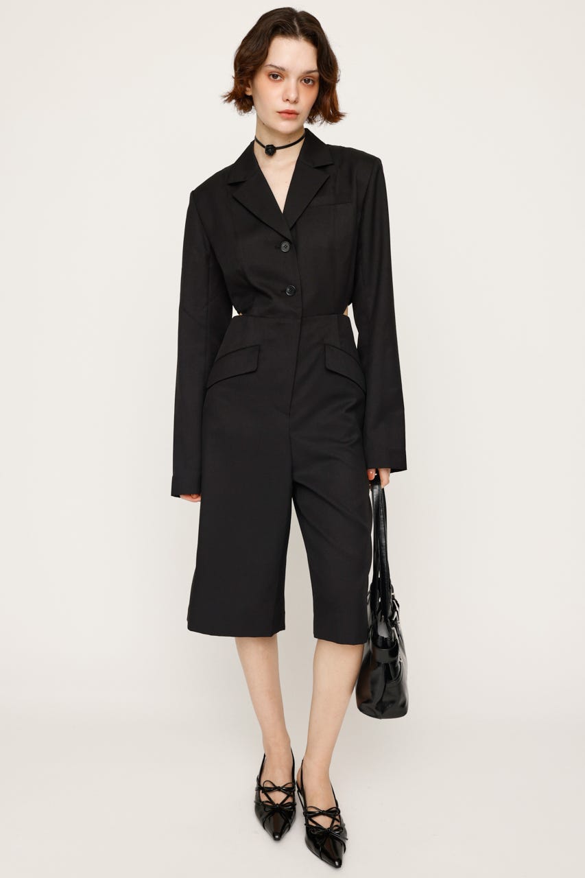 ★Karen Millen★ソフトテーラードプリーツジャンプスーツ Plus Size Soft Tailored Crepe Tab Detail Pleated Jumpsuit