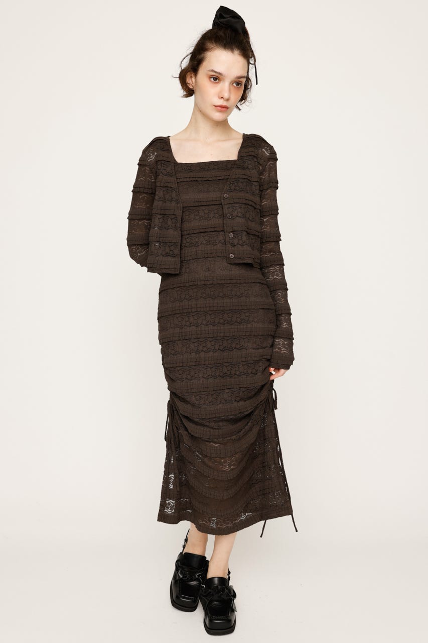 SLY | FRONT BUTTON LACE 2P ロングワンピース (ワンピース
