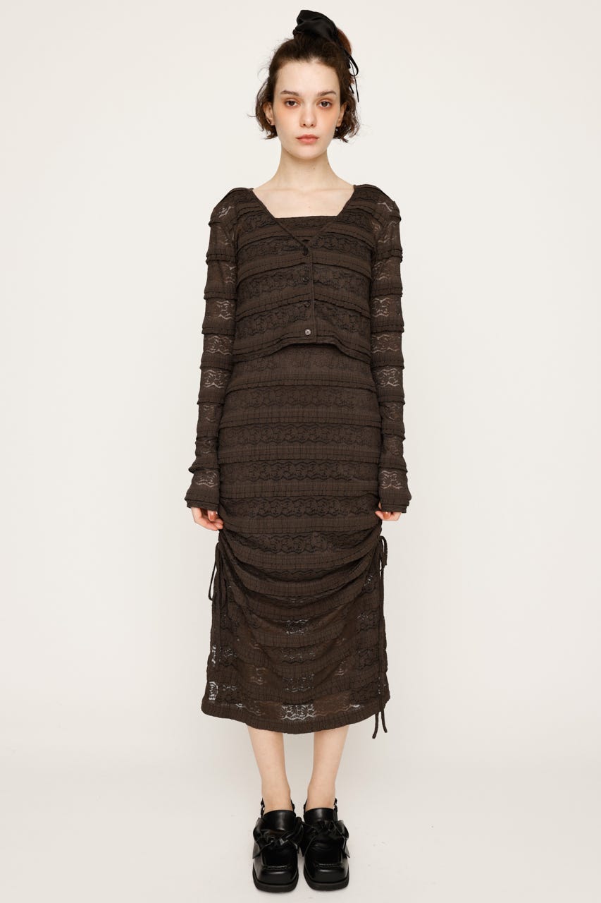 SLY | FRONT BUTTON LACE 2P ロングワンピース (ワンピース