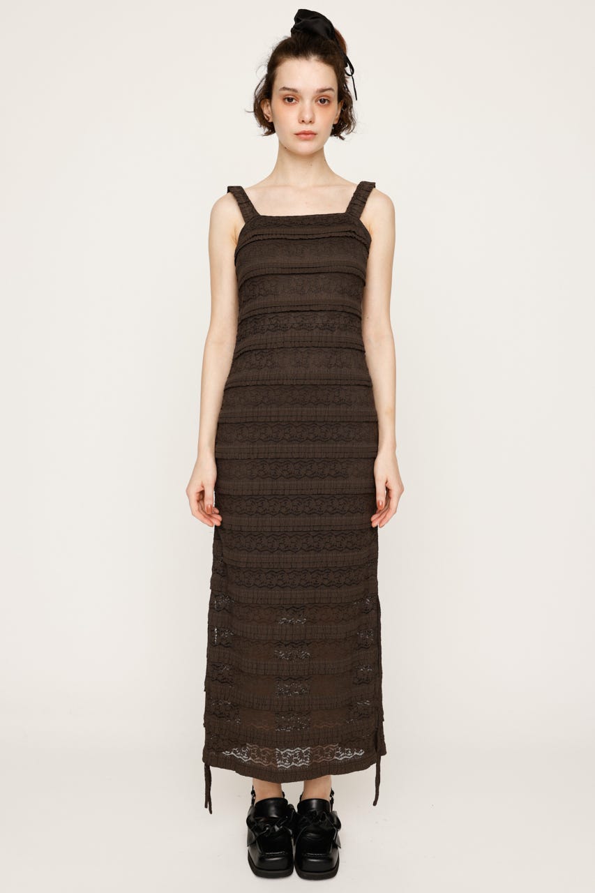 SLY ワンピース SLY ワンピース OPEN HEM SPINDLE DESIGN S/OP オープン ヘム