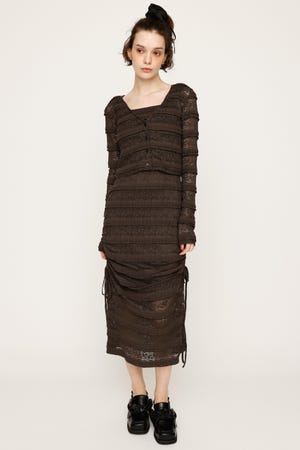 SLY | FRONT BUTTON LACE 2P ロングワンピース (ワンピース