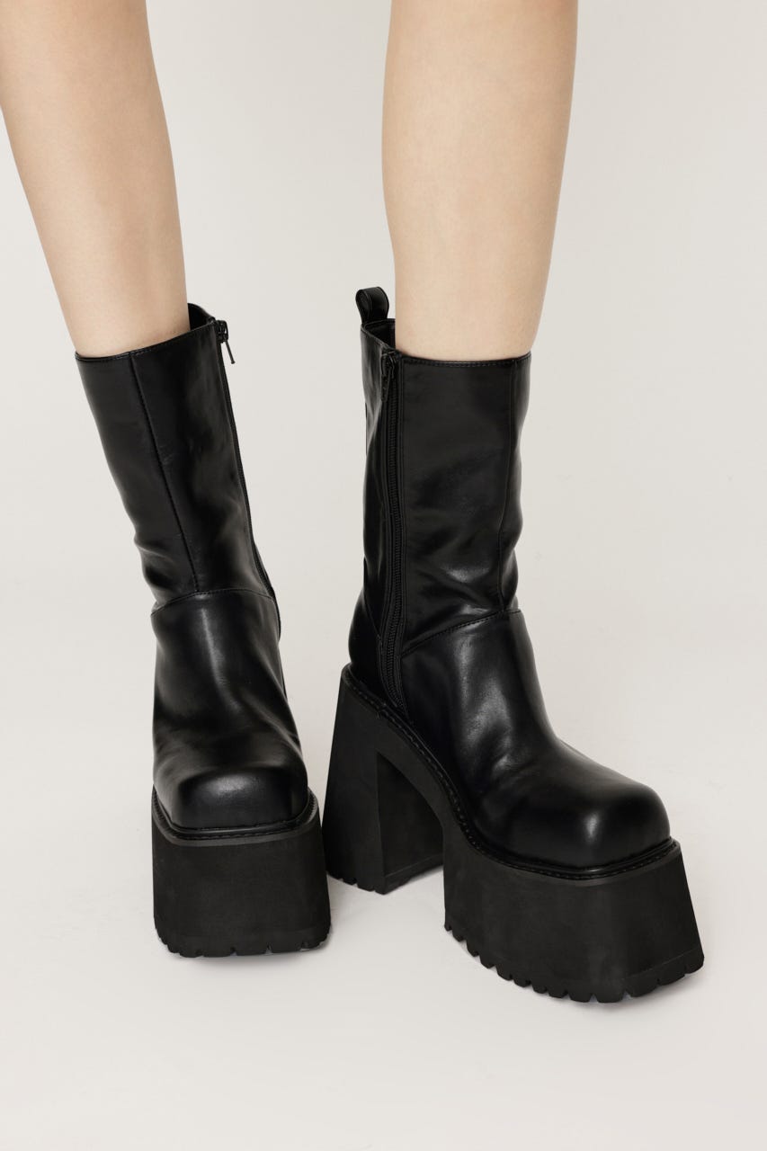 SLY AIR VOL SOLE FIT SHORT BOOTS ブラック　完売 SLY | VOLUME CHUNKY SOLE M／ブーツ (ブーツ ) |SHEL'TTER WEBSTORE