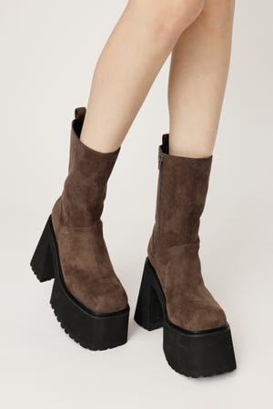 【1BUY5％OFF CAMPAIGN】VOLUME CHUNKY SOLE M／ブーツ