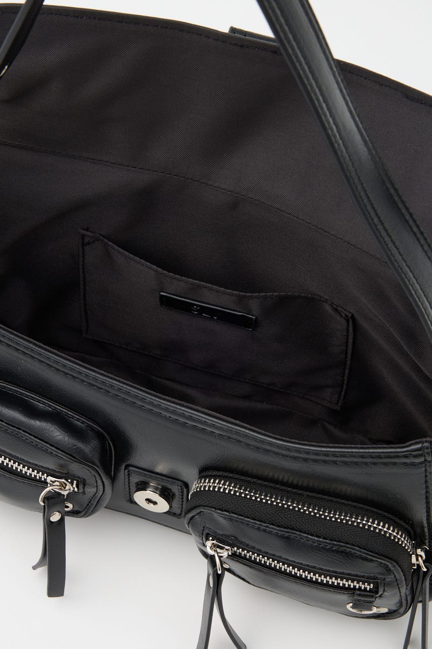 【1BUY5%OFF CAMPAIGN】MULTI POCKET SHOULDER バッグ BLK FREE