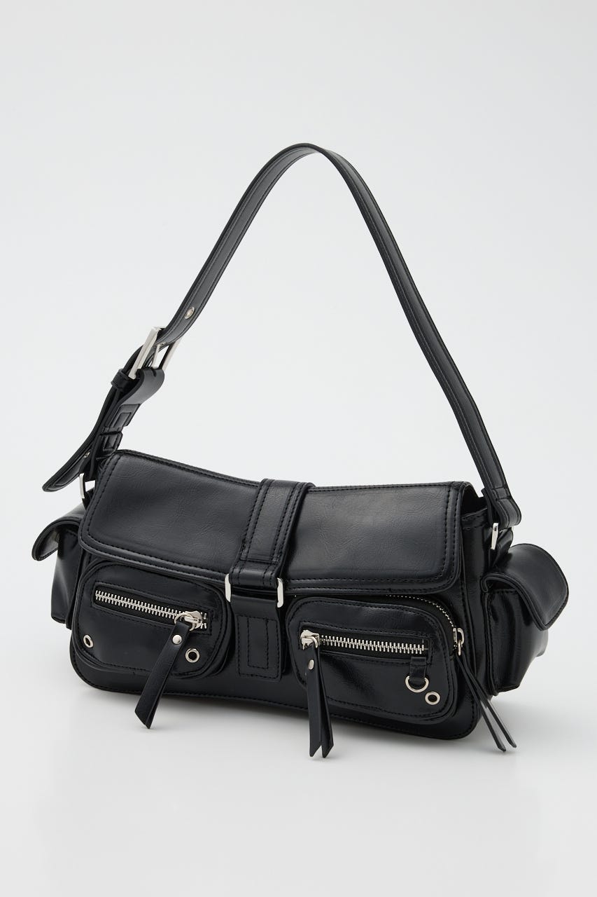 【1BUY5%OFF CAMPAIGN】MULTI POCKET SHOULDER バッグ BLK FREE