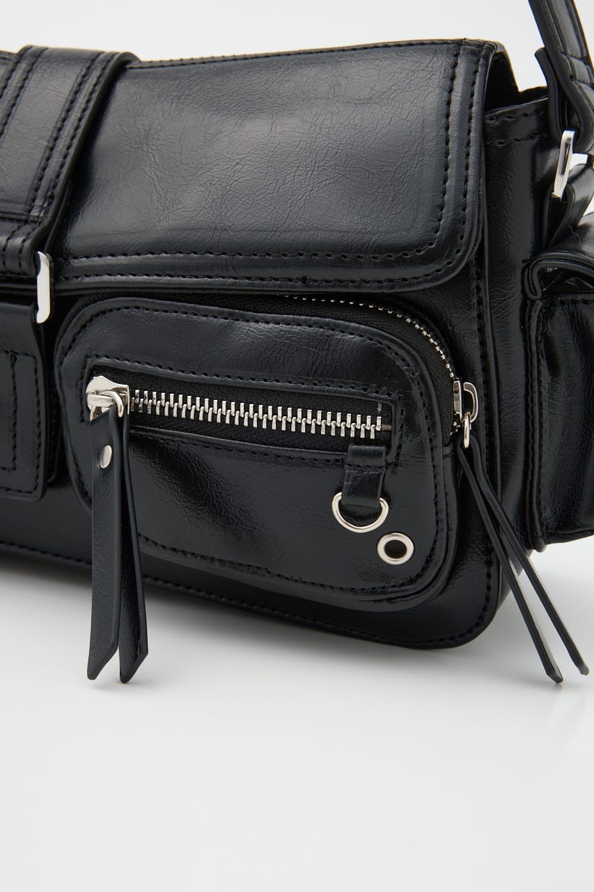 【1BUY5%OFF CAMPAIGN】MULTI POCKET SHOULDER バッグ BLK FREE