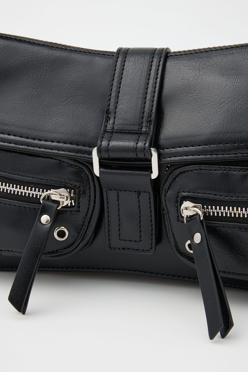 【1BUY5%OFF CAMPAIGN】MULTI POCKET SHOULDER バッグ BLK FREE