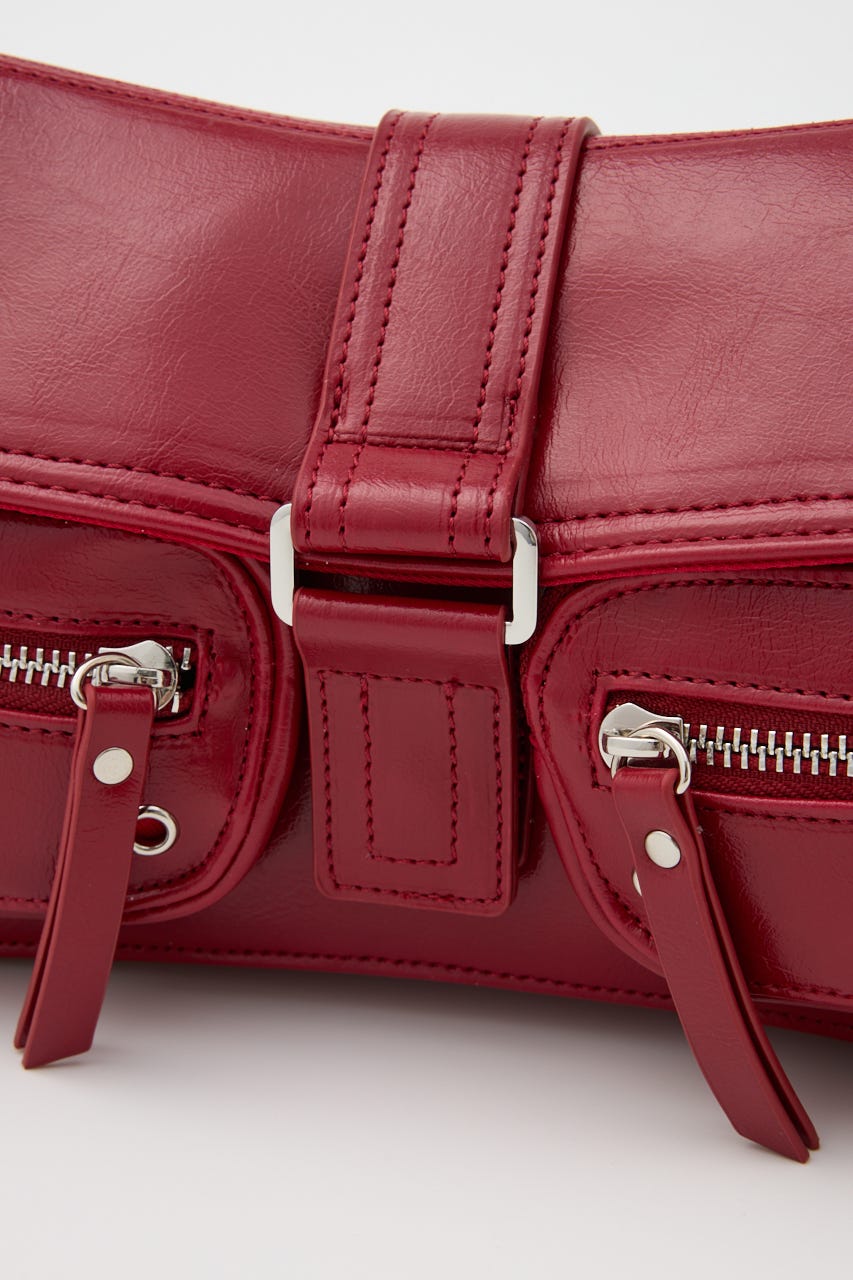 【1BUY5%OFF CAMPAIGN】MULTI POCKET SHOULDER バッグ RED FREE