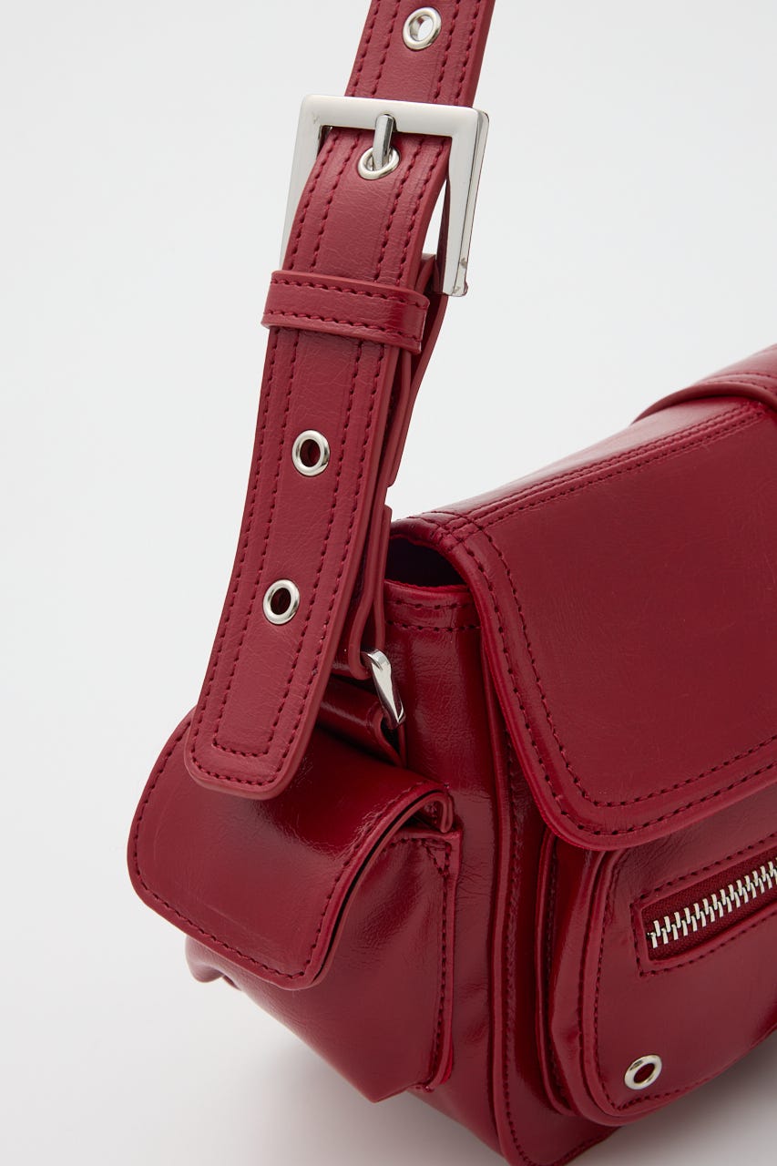 【1BUY5%OFF CAMPAIGN】MULTI POCKET SHOULDER バッグ RED FREE