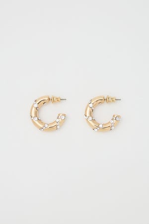 【1BUY5％OFF CAMPAIGN】BIJOU HOOP ピアス