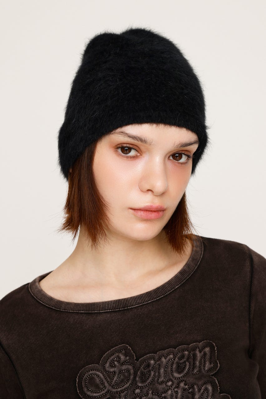 SLY ビーニー SHAGGY RIBBON BEANIE シャギー リボン ビーニー（ニット