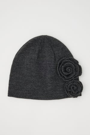 【1BUY5％OFF CAMPAIGN】FLOWER MOTIF KNIT BEANIE