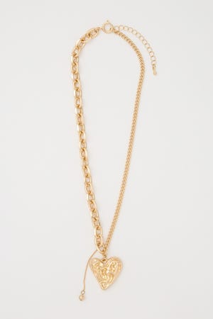限定1点入荷♪大人気ハードウェアネックレス✨ブラック　周りと被るのが嫌いな方に◎ SLY | RANDOM CHAIN HEART ネックレス (ネックレス ) |SHEL'TTER