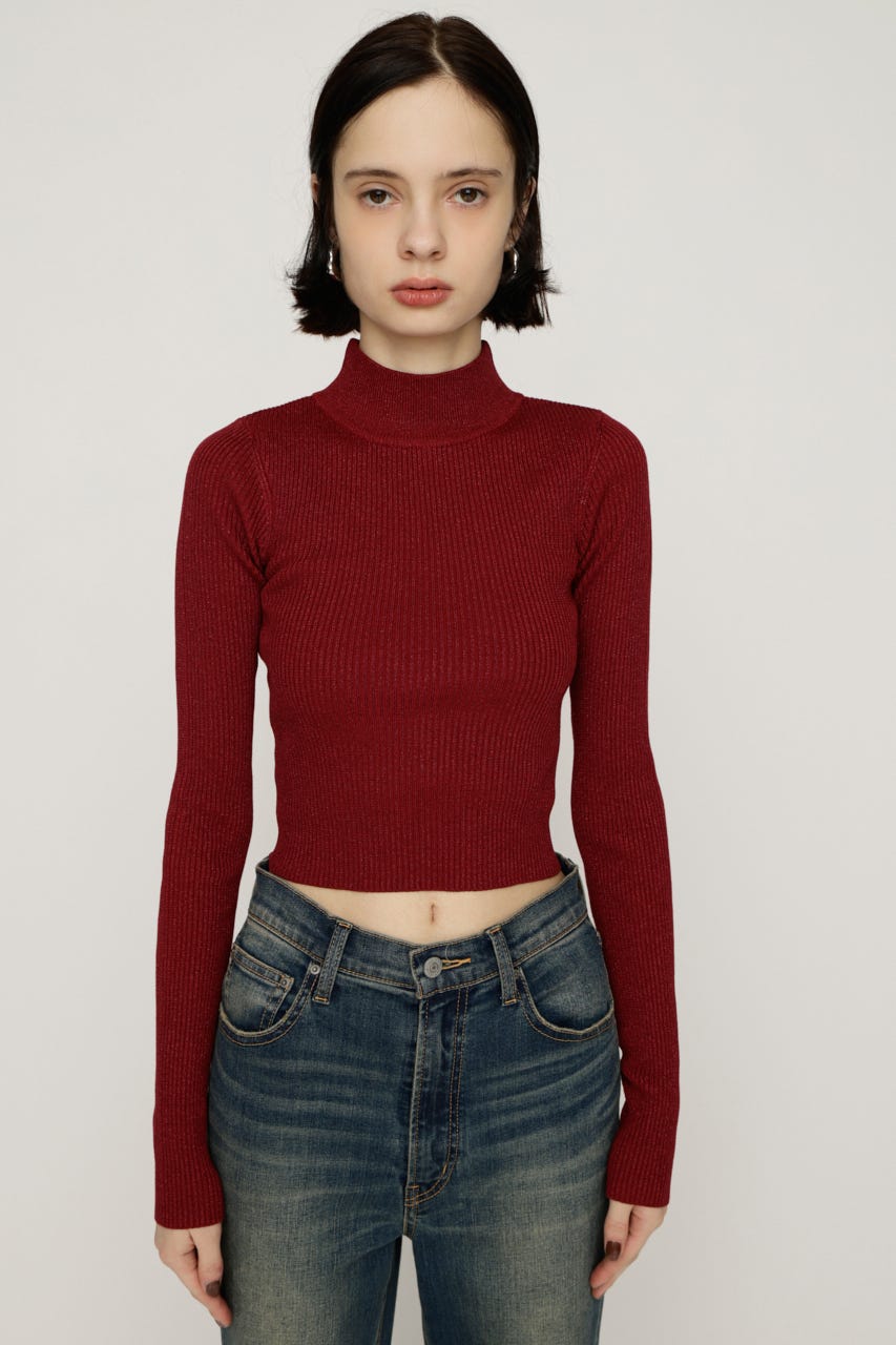 【1BUY5%OFF CAMPAIGN】GLITTER COMPACT トップス RED 1