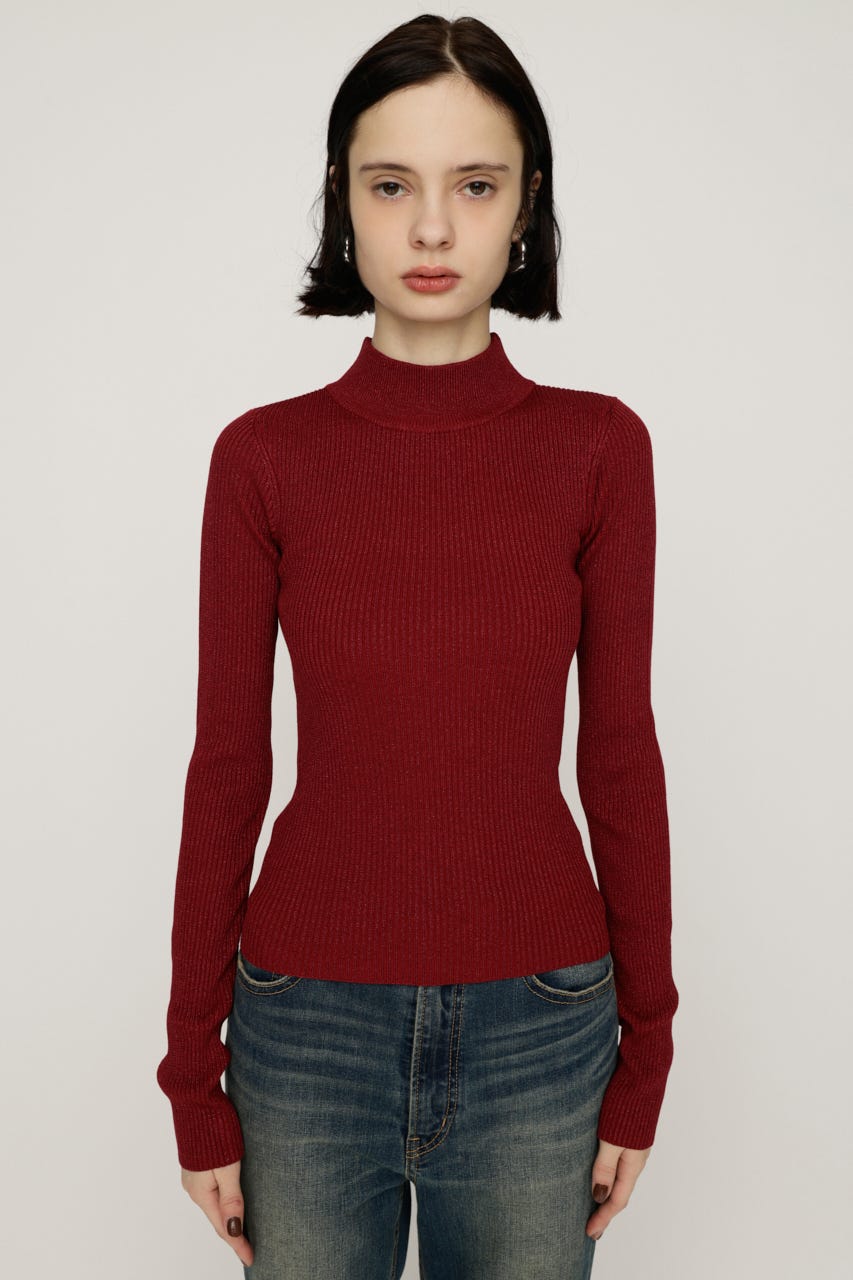 【1BUY5%OFF CAMPAIGN】GLITTER COMPACT トップス RED 1