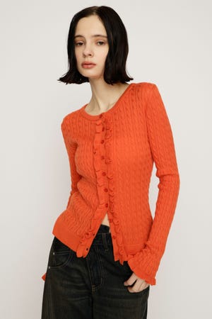 【1BUY5％OFF CAMPAIGN】FRONT FRILL KNIT トップス