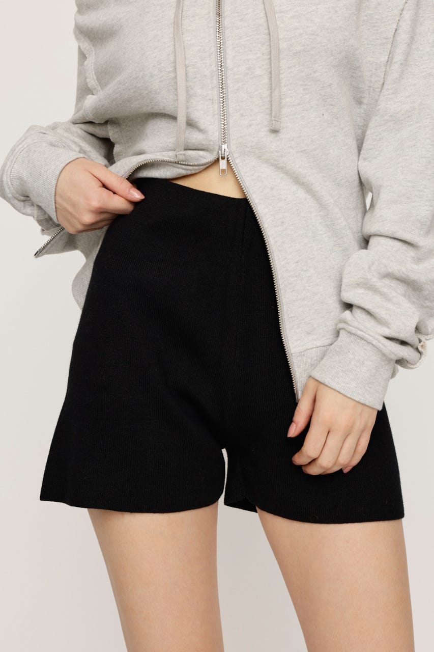 ショートパンツ ひざ上丈］カットオフ ワイドジオメトリック ショートパンツ