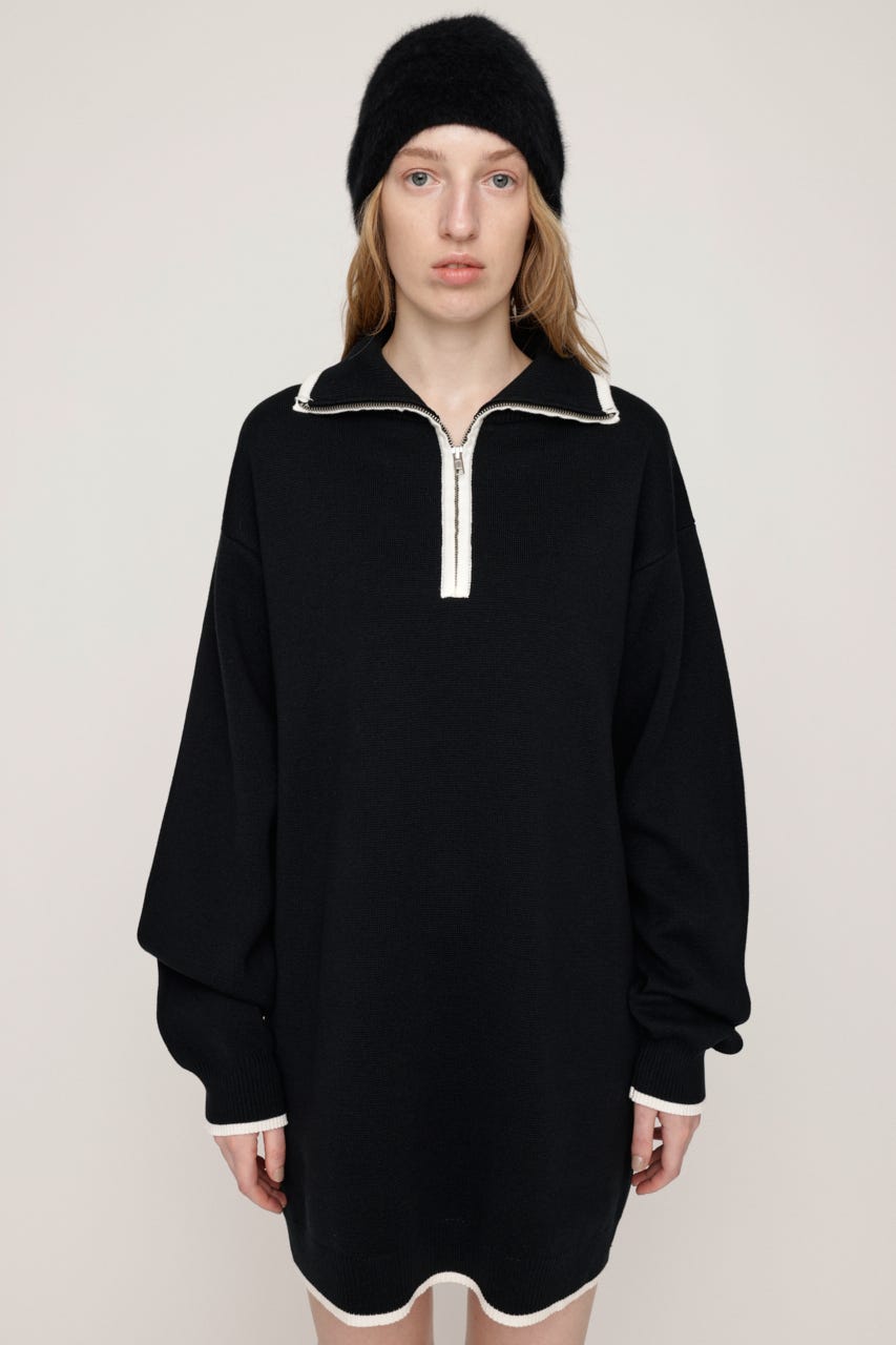min7kowaiy0ページ SLY | HALF ZIP HN KNIT ショートワンピース (ワンピース(ミニ