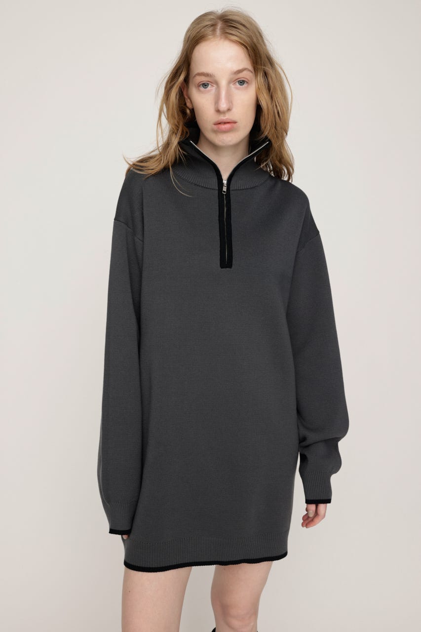 ワンワン SLY | HALF ZIP HN KNIT ショートワンピース (ワンピース(ミニ