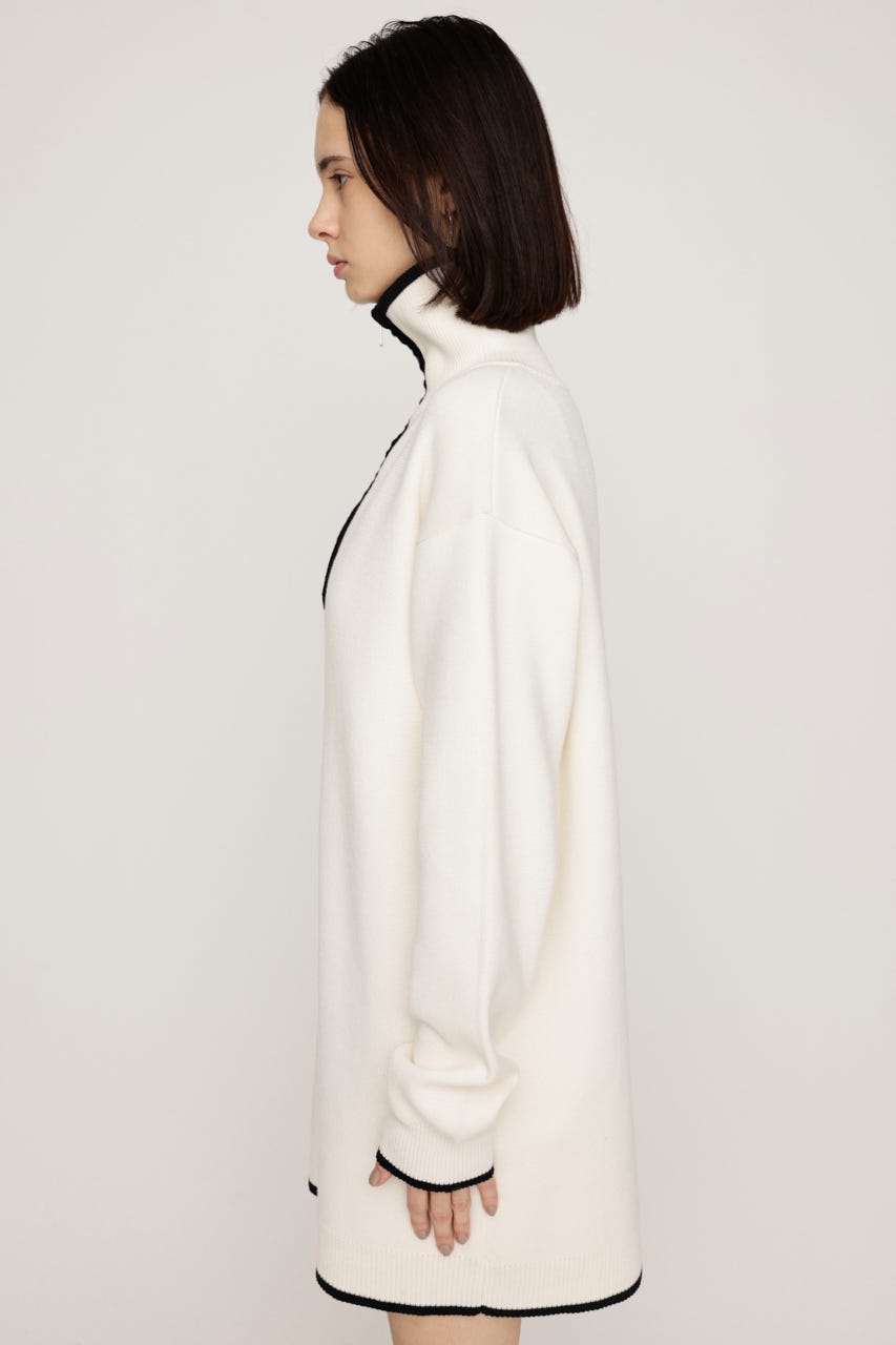 SLY | HALF ZIP HN KNIT ショートワンピース (ワンピース(ミニ