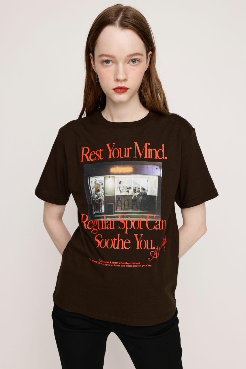 tシャツ PHOTO LOGO 2SIZE T/SH フォト ロゴ ツーサイズ ティーシャツ 半袖 夏服 レディース PHOTO LOGO 2SIZE T/SH フォト ロゴ ツーサイズ ティーシャツ