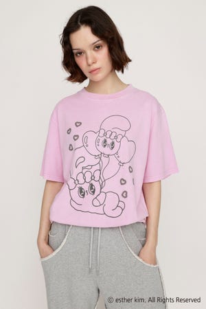 【中古美品】エスターバニー Tシャツ　パープル 中古美品】エスターバニー Tシャツ パープル - メルカリ