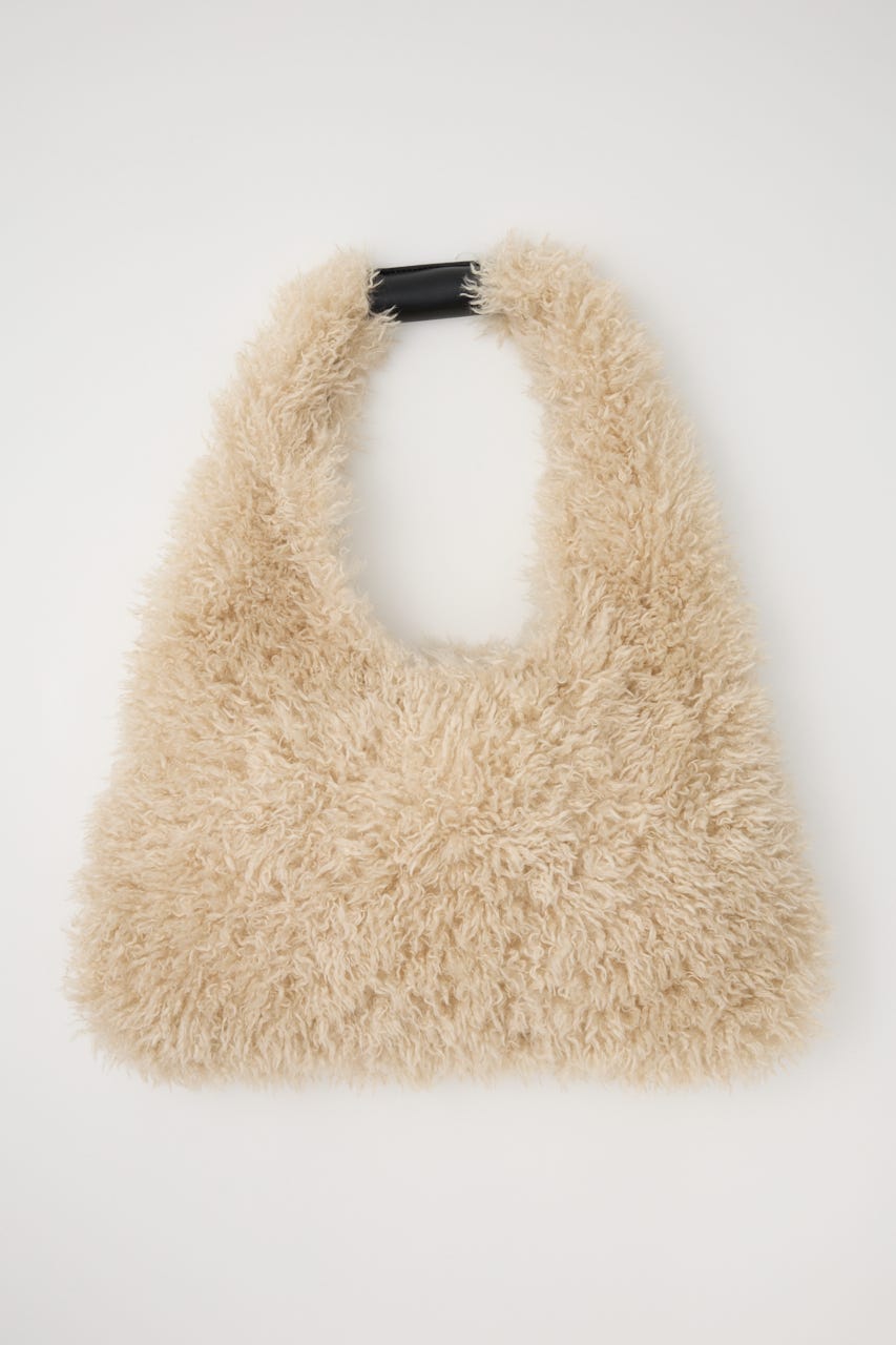【BEG】F/FUR TOTE BAG BEG FREE