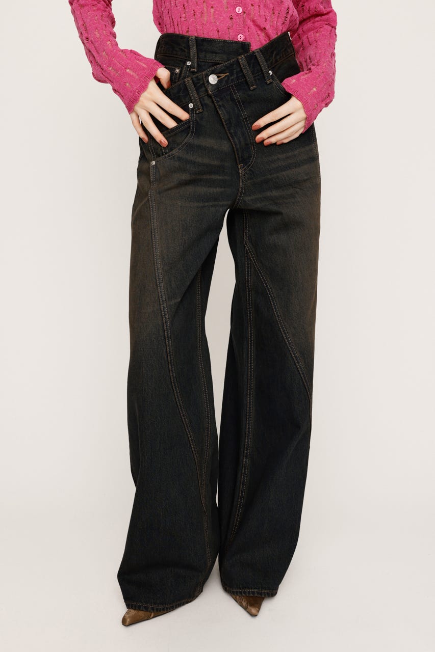 SLY ワイドパンツ SLY | WAIST TIE STRAIGHT WIDE パンツ (パンツ ) |SHEL'TTER