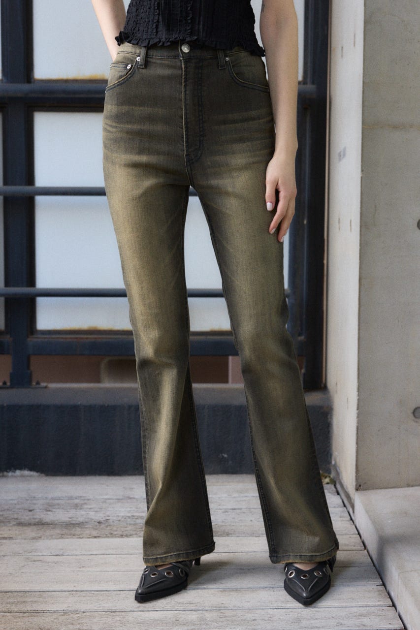 スライ HW FLARE PT-C WITH ROICA(R)EF フレアデニム SLY ジーンズ デニム デニムパンツ HW FLARE PT-C WITH ROICA（R