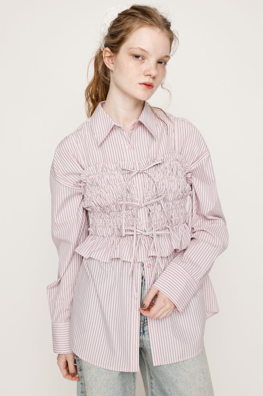 SLY ビスチェレイヤードシャツ SLY ブラウス シャツ BUSTIER LAYRED SH ビスチェ レイヤード 秋