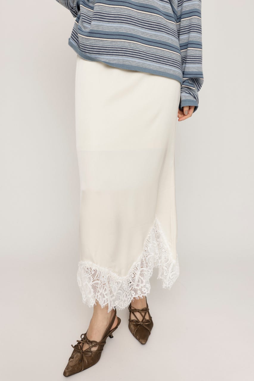 SLY | LACE SATIN ロングスカート (スカート(ロング) ) |SHEL
